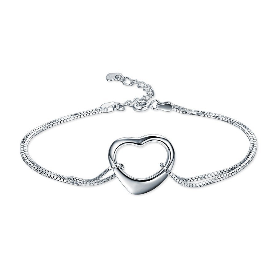 Eurocharms Náramok S925 Strieborné Srdce