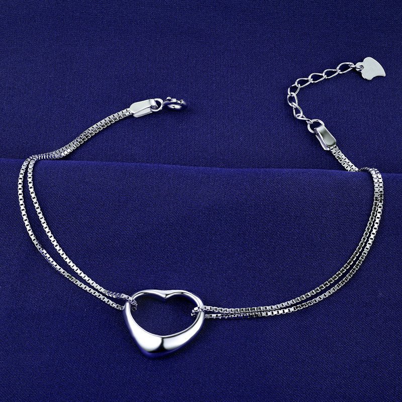 Eurocharms Náramok S925 Strieborné Srdce – Obrázok 3