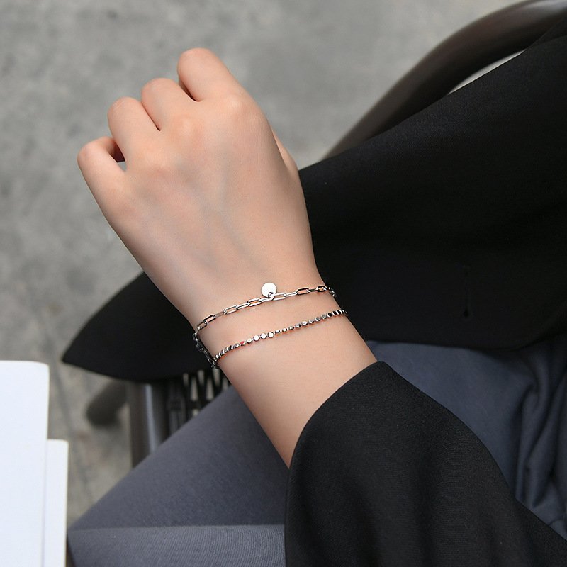 Náramok S925 Strieborná Retiazka "Lucky" – Obrázok 3