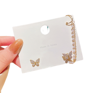 Pozlátené náušnice Lietajúci motýľ