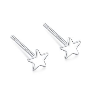Strieborné napichovacie náušnice S925 Hviezdička