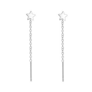 Strieborné retiazkové náušnice S925 – Hviezdy