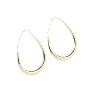 Pozlátené náušnice v tvare slzy s kamienkami – Tear Drop Elegance