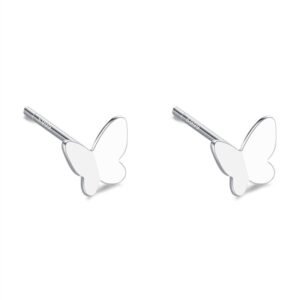 Strieborné napichovacie náušnice 925 Motýlik