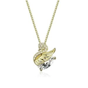 Strieborný Náhrdelník S925 Labuť s Kryštálom