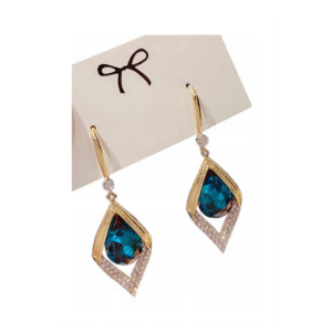 Pozlatené náušnice v tvare slzy so zirkónmi