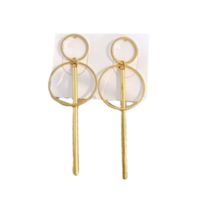 Pozlatené kruhové náušnice s príveskom Gold Hoop