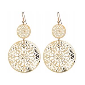 Pozlátené náušnice Mandalový kruh
