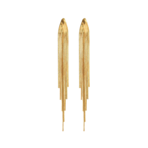 Pozlátené retiazkové náušnice Golden Flow