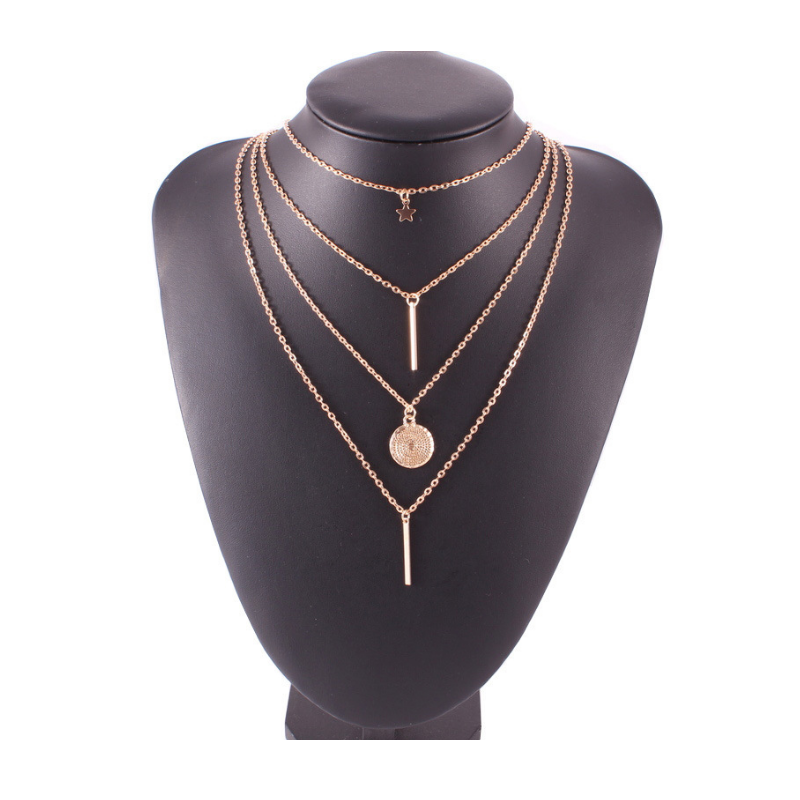 Náhrdelník pozlátená hviezda Mandala 4v1 – Obrázok 3