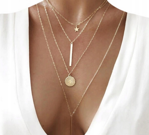 Náhrdelník pozlátená hviezda Mandala 4v1 – Obrázok 4