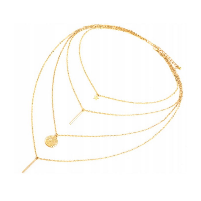 Náhrdelník pozlátená hviezda Mandala 4v1 – Obrázok 5