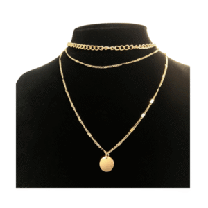 Zlatý Kombinovaný Náhrdelník Zlatý Kruh