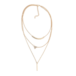 Náhrdelník Pozlatené figúry 3v1 – Viacvrstvový Retiazkový Šperk