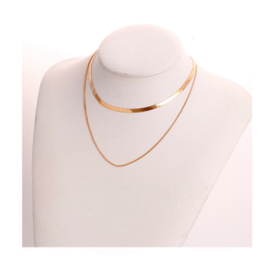 Dvojvrstvový pozlátený náhrdelník