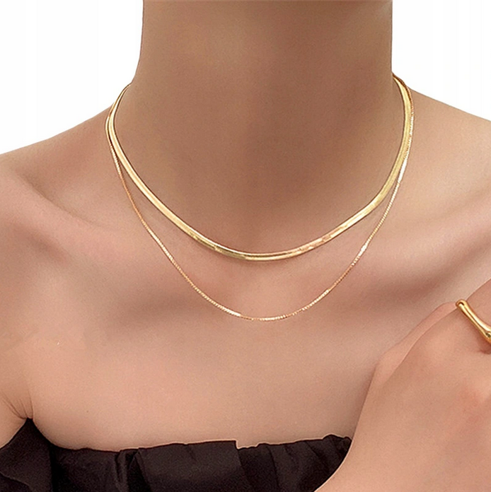 Dvojvrstvový pozlátený náhrdelník – Obrázok 4