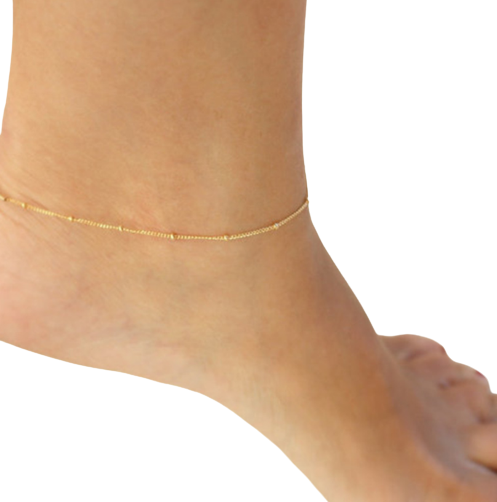 Zlatý Náramok na Členok Guličky