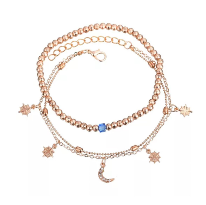 Sada Náramkov na Členok Mesiac a Hviezdy 2 ks – Obrázok 3