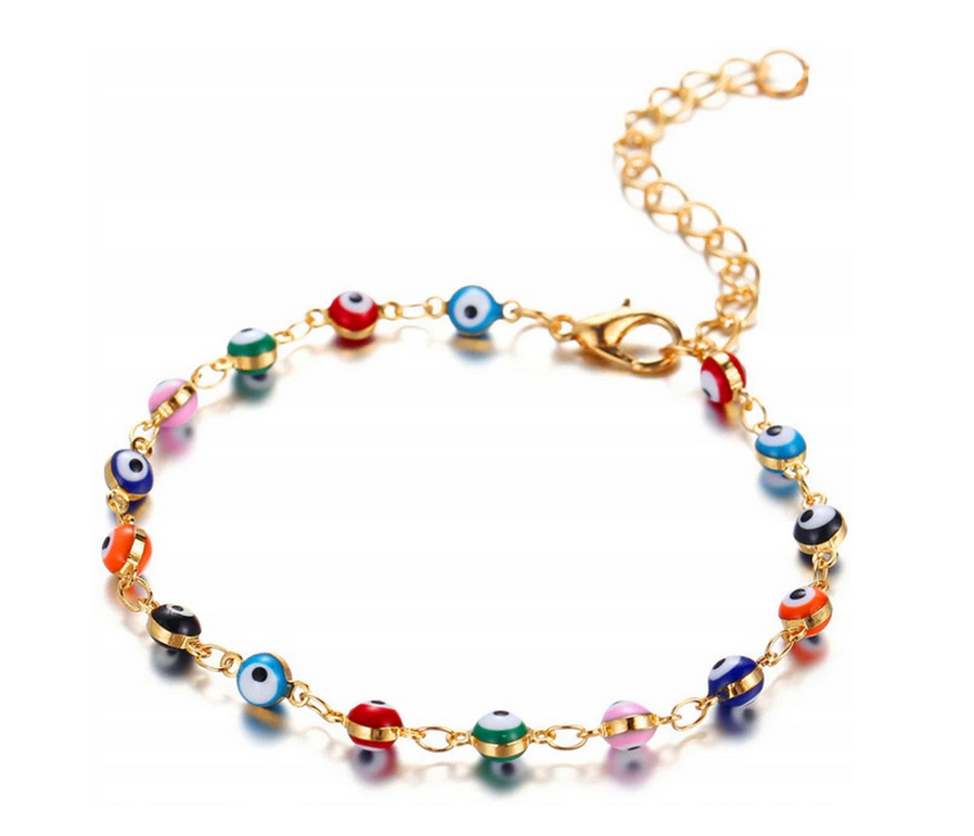 Postriebrený Náramok na Členok s Očkami – Obrázok 3