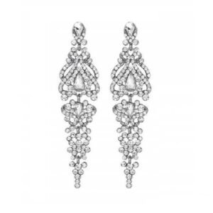 Postriebrené svadobné náušnice