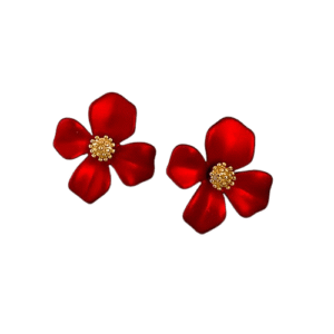 Náušnice Červené kvety
