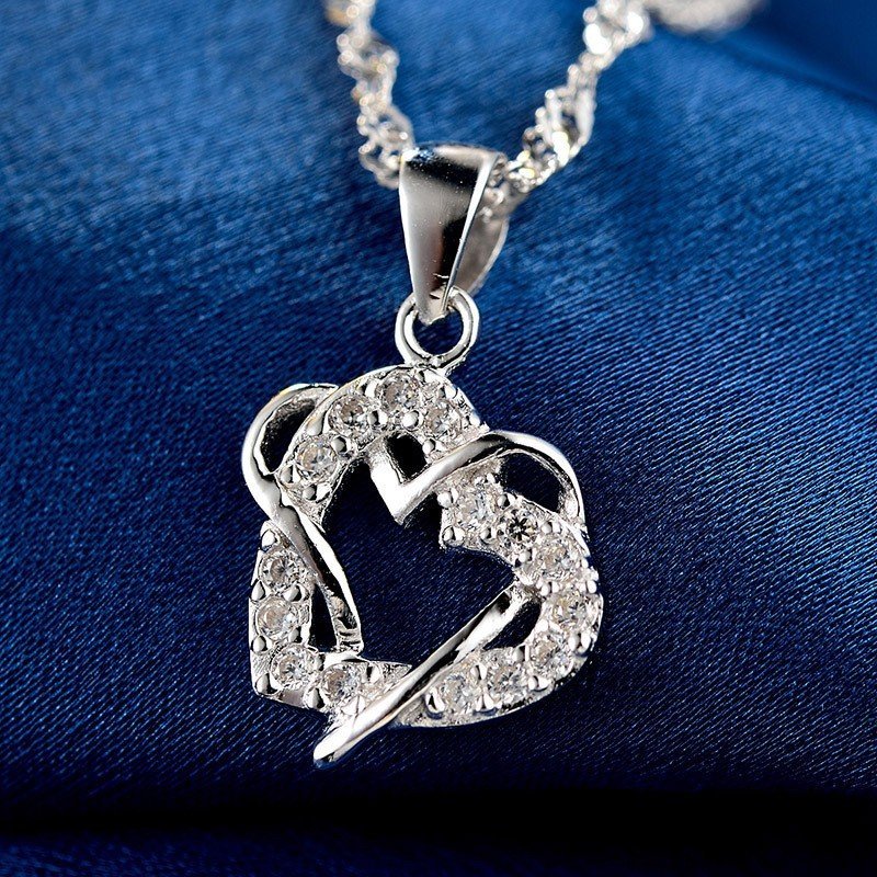 Eurocharms Prívesok S925 Strieborné srdce – Obrázok 5