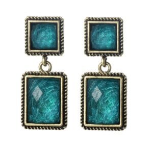 Pozlátené náušnice s tyrkysovými kameňmi