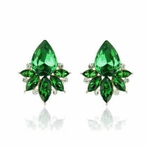 Napichovacie náušnice so zelenými zirkónmi