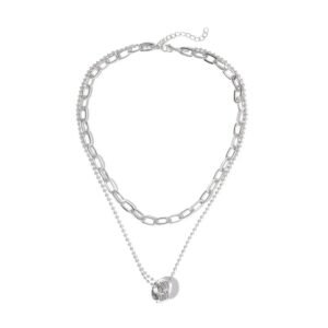 Postriebrený Kombinovaný Náhrdelník