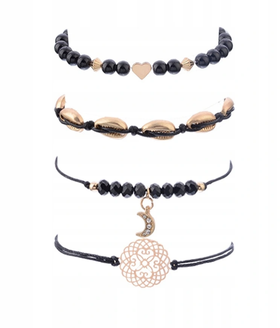 Eurocharms Sada náramkov Mandala a Mesiac – 4 kusy – Obrázok 6