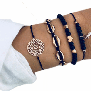 Eurocharms Sada náramkov Mandala a Mesiac – 4 kusy