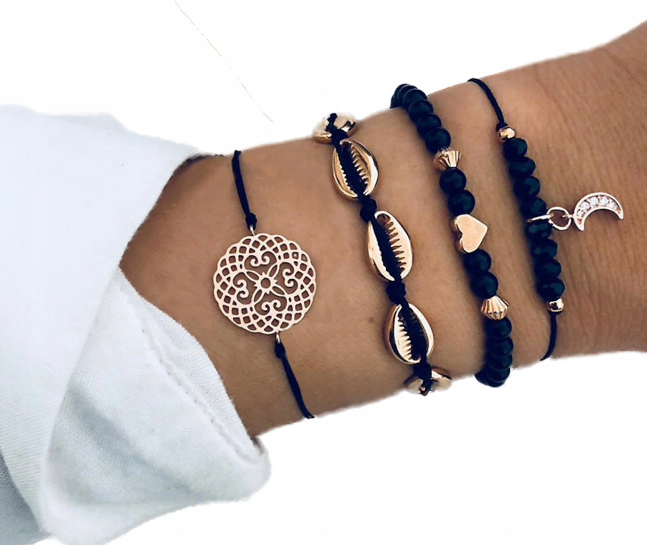 Eurocharms Sada náramkov Mandala a Mesiac – 4 kusy