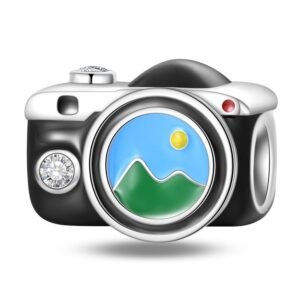 Eurocharms Strieborný Prívesok S925 Fotoaparát