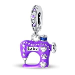 Eurocharms Strieborný Prívesok S925 Šijací Stroj