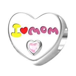 Eurocharms Strieborný Prívesok S925 I Love Mom