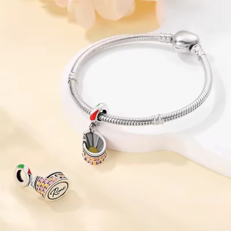 Eurocharms Strieborný Prívesok S925 Rímske Koloseum – Obrázok 3