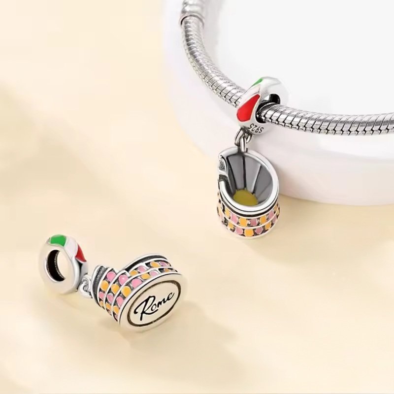 Eurocharms Strieborný Prívesok S925 Rímske Koloseum – Obrázok 2