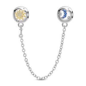 Eurocharms Strieborný Prívesok S925 Bezpečnostná Retiazka Nočná Obloha