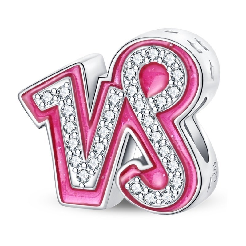 Eurocharms Strieborný Prívesok S925 Znamenie Zverokruhu Ružový Kozorožec