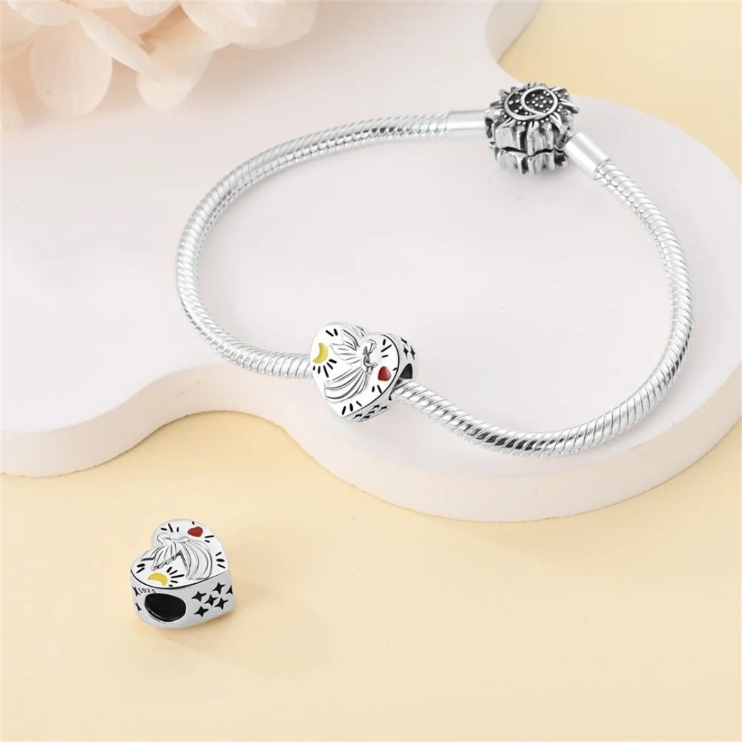 Eurocharms Strieborný prívesok S925 Srdce Anjel – Obrázok 2