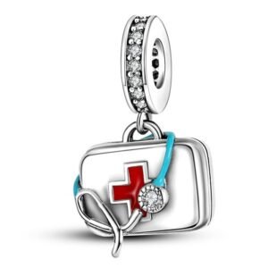 Strieborný prívesok S925 Lekárnička a Stetoskop