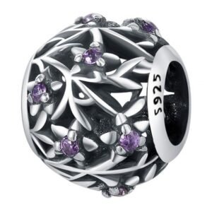 Eurocharms Strieborný prívesok S925 Prelamované Kvety