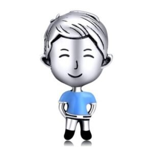 Strieborný Prívesok S925 Clapec v Modrom Tričku