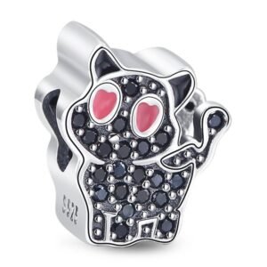 Prívesok 925 striebro Čierne mačiatko