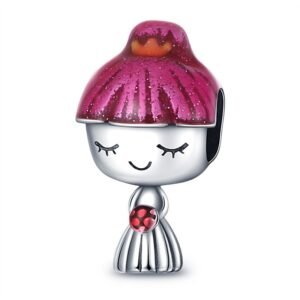 Strieborný Prívesok S925 Dievča s Kyticou