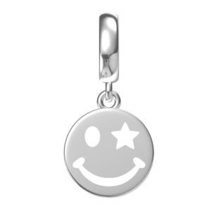 Eurocharms Strieborný Prívesok S925 Smajlík Emoji