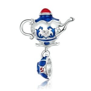 Strieborný prívesok S925 Čajová Kanvica a Šálka na Čaj