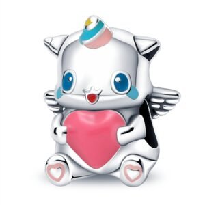 Strieborný prívesok S925 Jednorožec so Srdcom