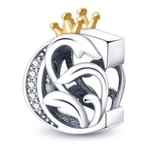 Strieborný prívesok S925 Písmeno C