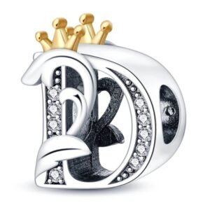 Strieborný prívesok S925 Písmeno D